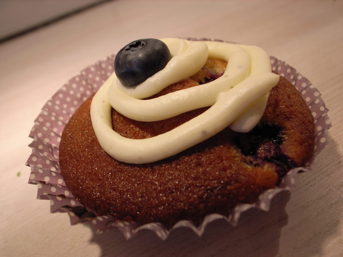 Blåbær-cupcakes